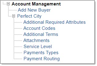 Account Management Menu